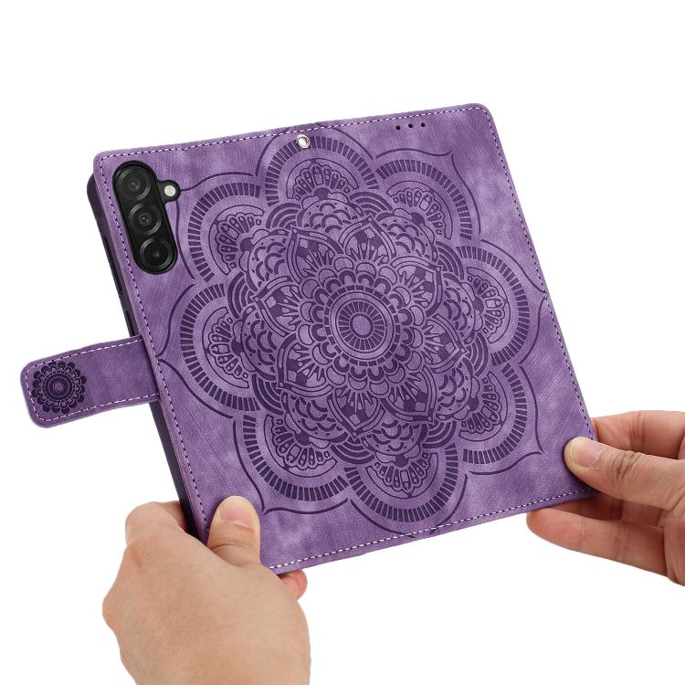 For Samsung Galaxy A17 5G / A26 5G Mandala Embossed Retro Frosted Leather Phone Case