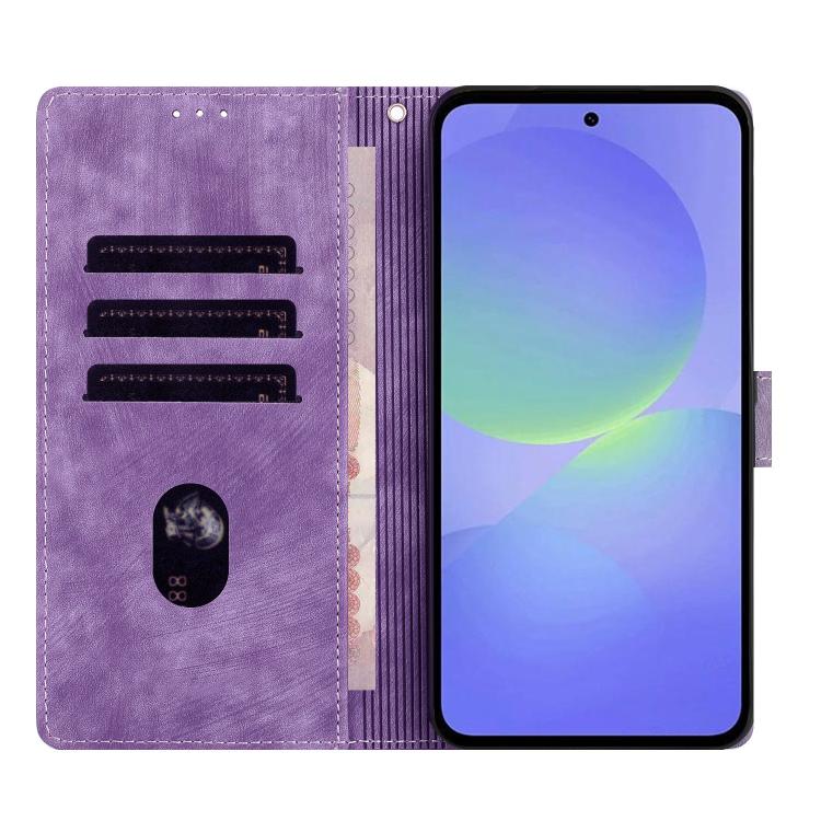 For Galaxy A27 5G Mandala Embossed Retro Frosted Leather Phone Case