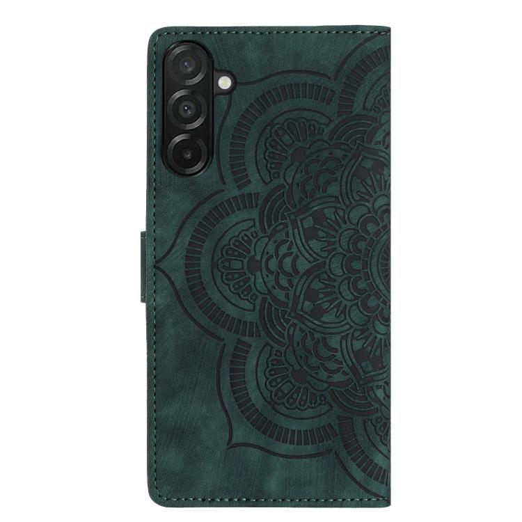 For Galaxy A27 5G Mandala Embossed Retro Frosted Leather Phone Case