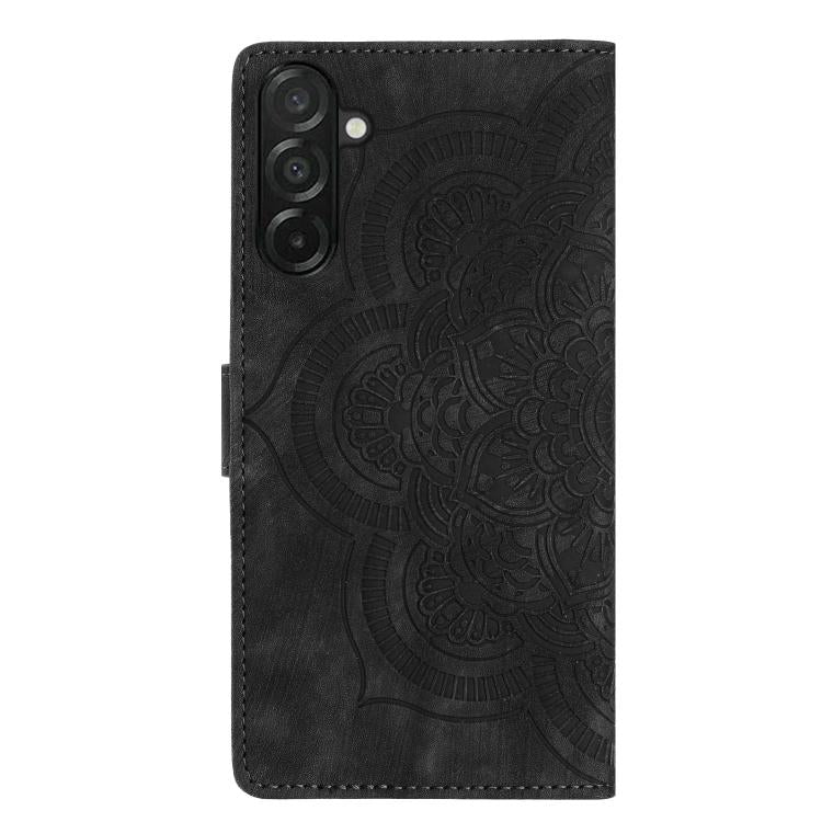 For Galaxy A27 5G Mandala Embossed Retro Frosted Leather Phone Case