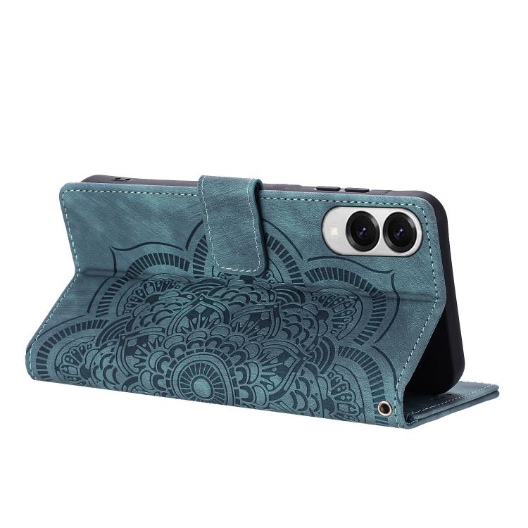For Samsung Galaxy S25 Edge 5G Mandala Embossed Retro Frosted Leather Phone Case