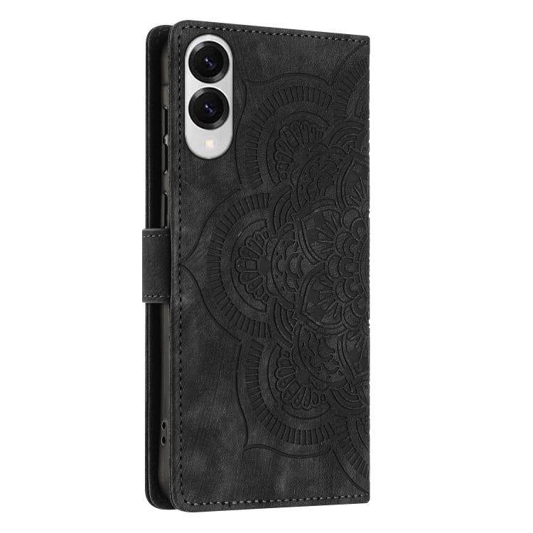 For Samsung Galaxy S25 Edge 5G Mandala Embossed Retro Frosted Leather Phone Case