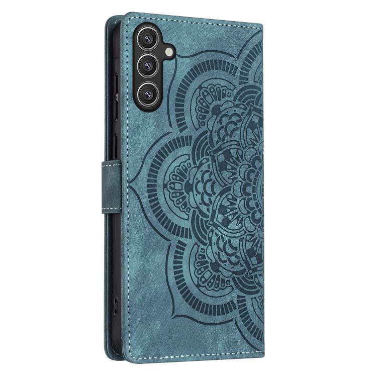 For Samsung Galaxy S24+ 5G Mandala Embossed Retro Frosted Leather Phone Case