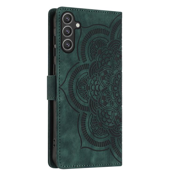 For Samsung Galaxy S24+ 5G Mandala Embossed Retro Frosted Leather Phone Case