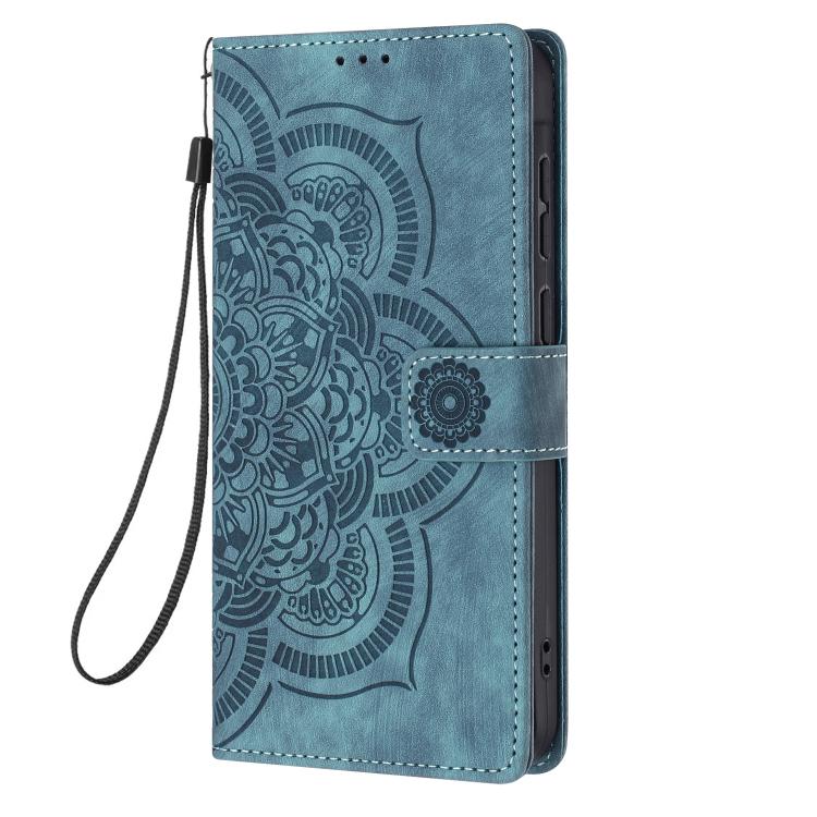 For Samsung Galaxy S24 FE 5G Mandala Embossed Retro Frosted Leather Phone Case