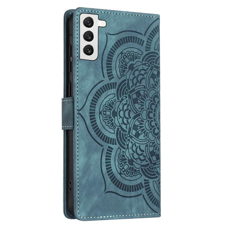 For Samsung Galaxy S22+ 5G Mandala Embossed Retro Frosted Leather Phone Case