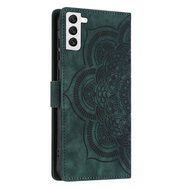 For Samsung Galaxy S21 5G Mandala Embossed Retro Frosted Leather Phone Case
