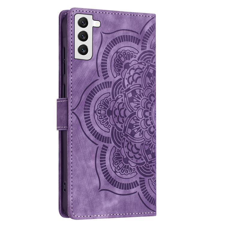 For Samsung Galaxy S21 FE 5G Mandala Embossed Retro Frosted Leather Phone Case