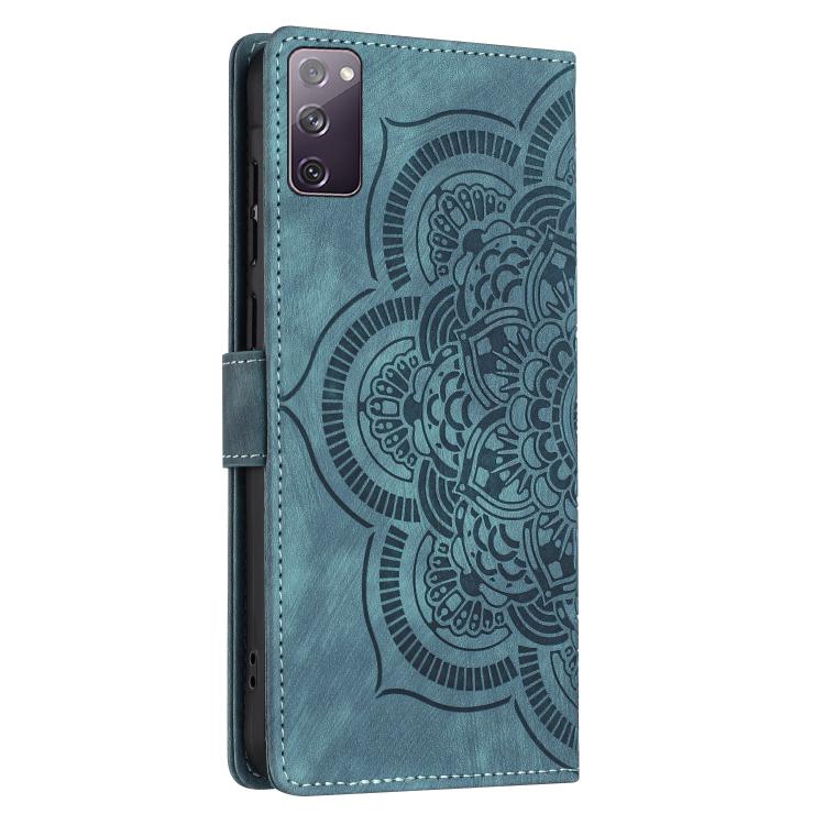 For Samsung Galaxy S20 FE Mandala Embossed Retro Frosted Leather Phone Case