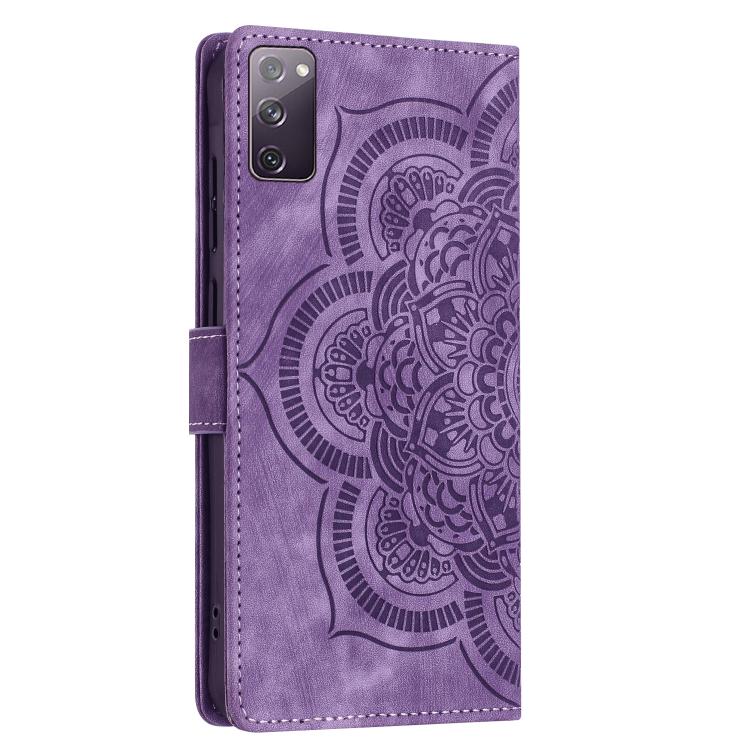 For Samsung Galaxy S20 FE Mandala Embossed Retro Frosted Leather Phone Case