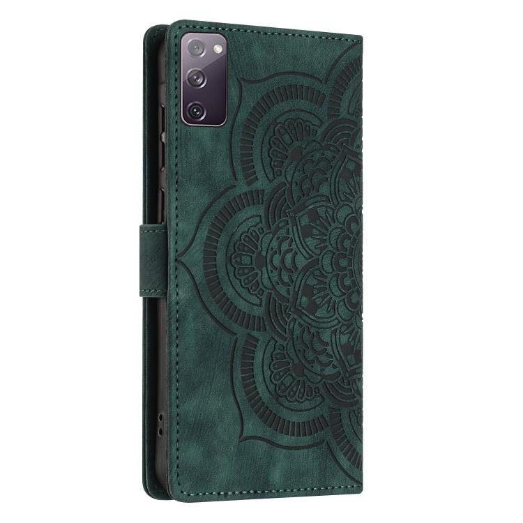 For Samsung Galaxy S20 FE Mandala Embossed Retro Frosted Leather Phone Case