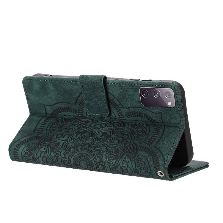 For Samsung Galaxy S20 FE Mandala Embossed Retro Frosted Leather Phone Case