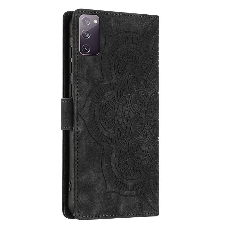 For Samsung Galaxy S20 FE Mandala Embossed Retro Frosted Leather Phone Case