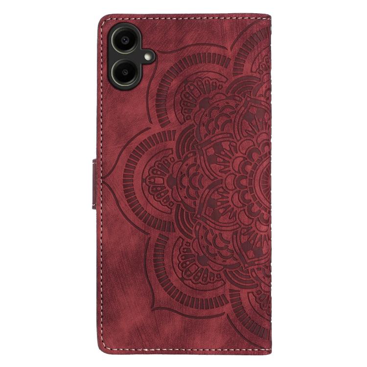 For Samsung Galaxy S25 FE 5G Mandala Embossed Retro Frosted Leather Phone Case