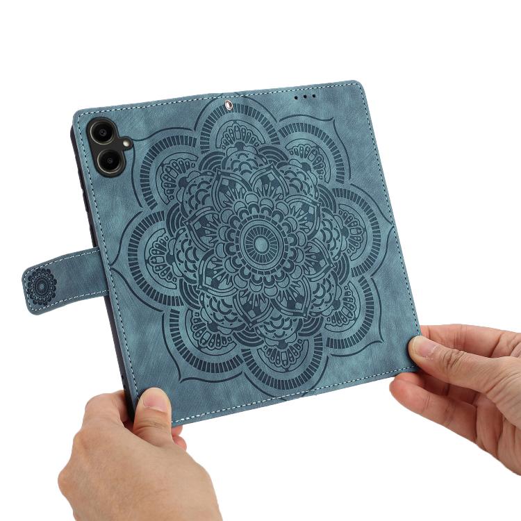 For Samsung Galaxy S25 FE 5G Mandala Embossed Retro Frosted Leather Phone Case
