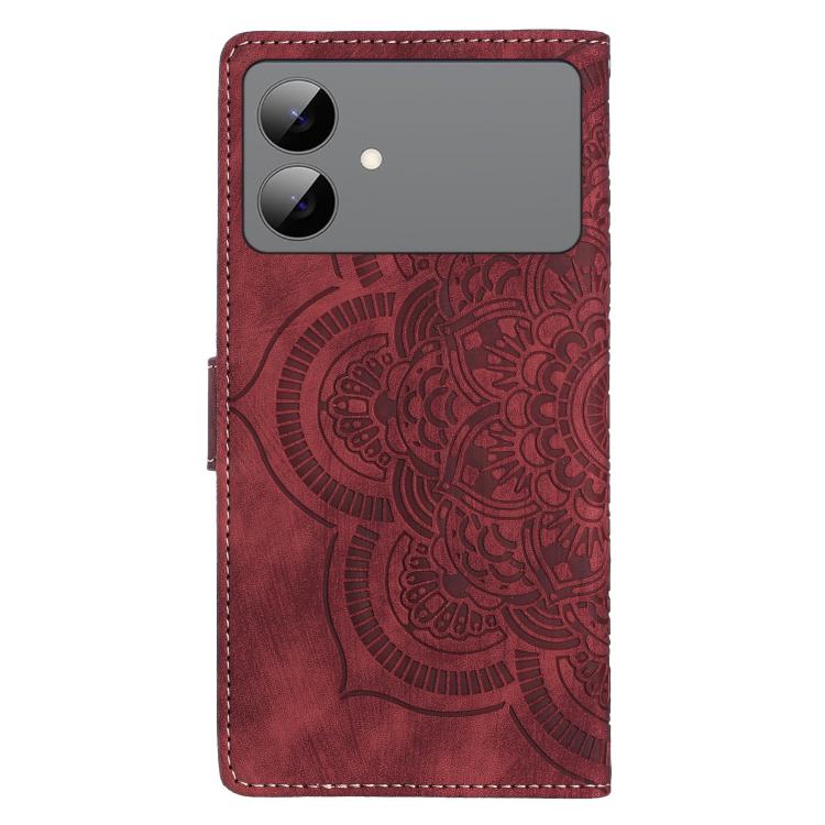 For Samsung Galaxy S26 Edge 5G Mandala Embossed Retro Frosted Leather Phone Case