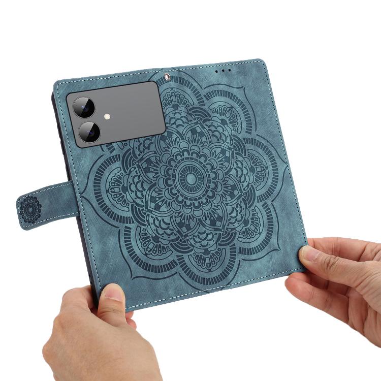 For Samsung Galaxy S26 Edge 5G Mandala Embossed Retro Frosted Leather Phone Case