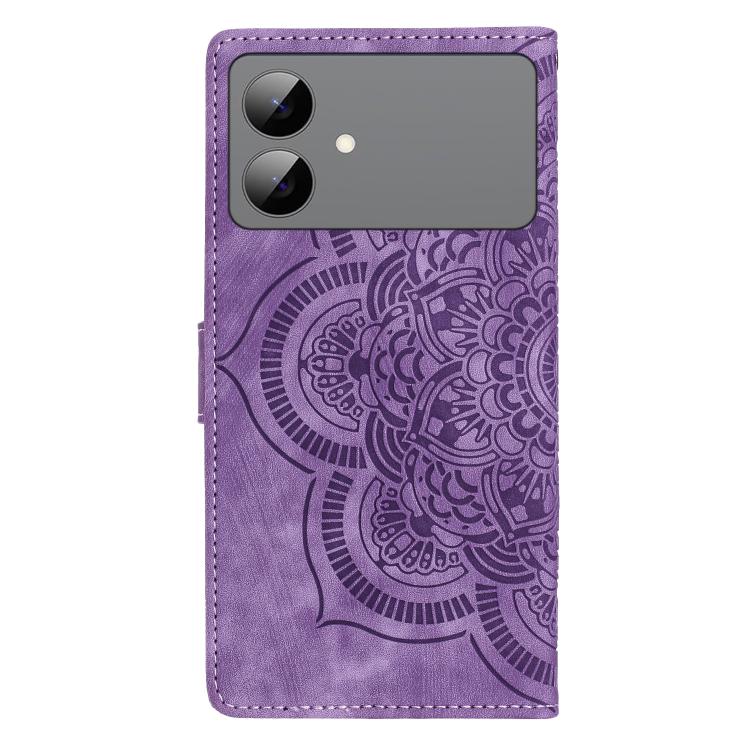 For Samsung Galaxy S26 Edge 5G Mandala Embossed Retro Frosted Leather Phone Case