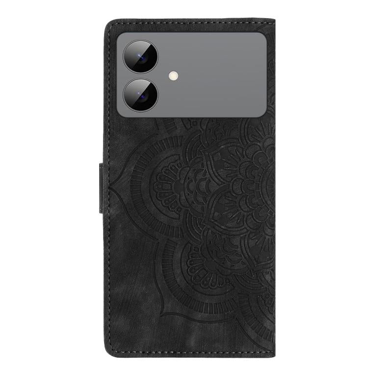 For Samsung Galaxy S26 Edge 5G Mandala Embossed Retro Frosted Leather Phone Case