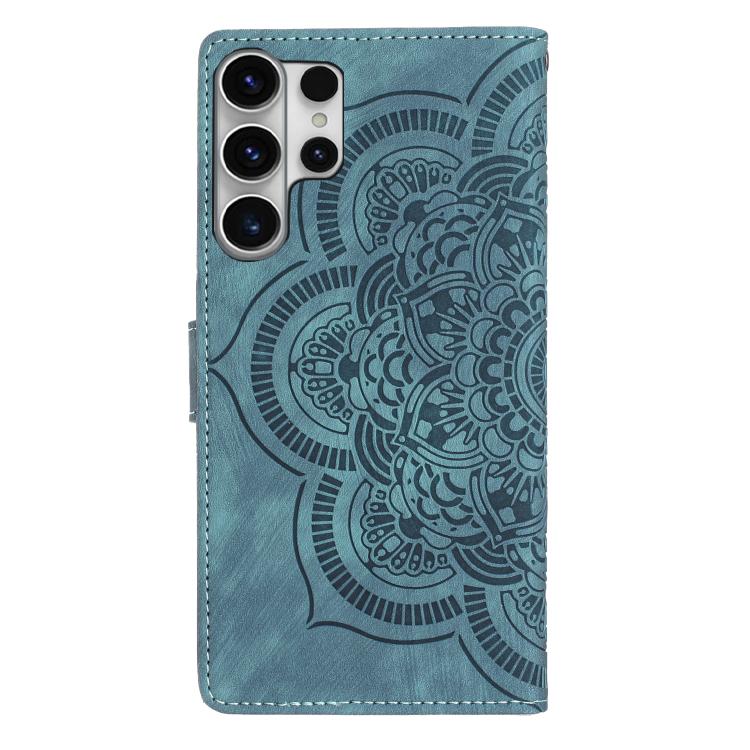 For Samsung Galaxy S26 Ultra 5G Mandala Embossed Retro Frosted Leather Phone Case