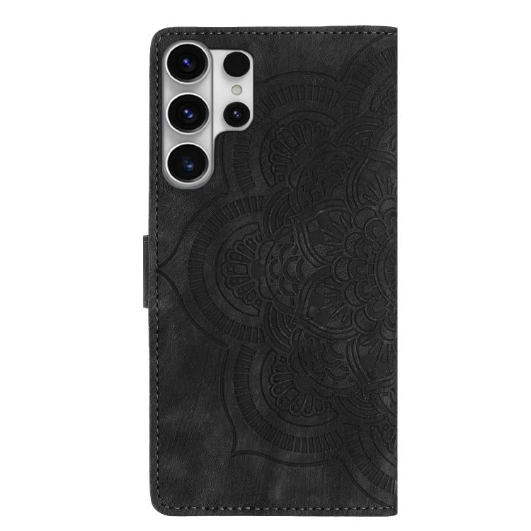 For Samsung Galaxy S26 Ultra 5G Mandala Embossed Retro Frosted Leather Phone Case