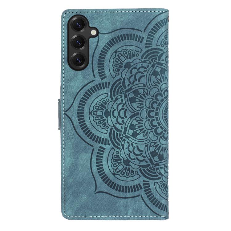 For Samsung Galaxy S26 5G Mandala Embossed Retro Frosted Leather Phone Case