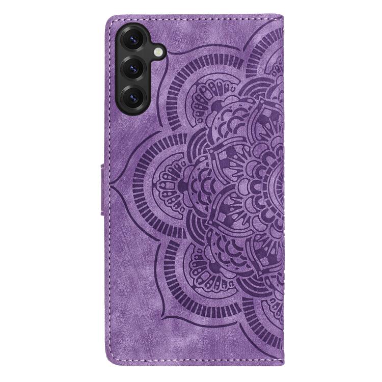 For Samsung Galaxy S26 5G Mandala Embossed Retro Frosted Leather Phone Case