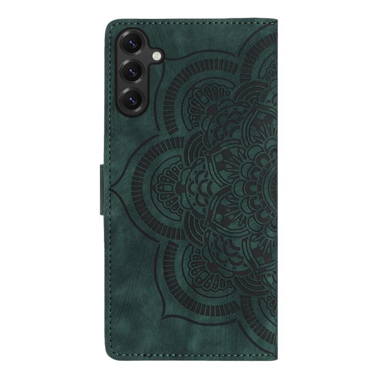 For Samsung Galaxy S26 5G Mandala Embossed Retro Frosted Leather Phone Case