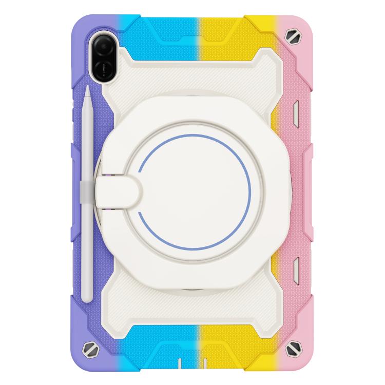 For Honor Pad X9 / X8a Armor Portable Rotating Ring Holder Silicone Tablet Case