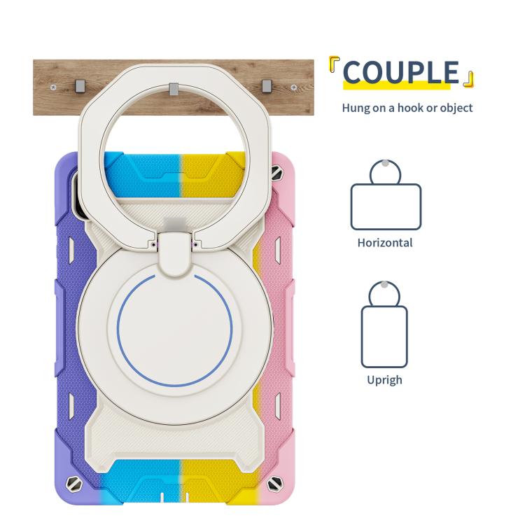 For Honor Pad X9 / X8a Armor Portable Rotating Ring Holder Silicone Tablet Case