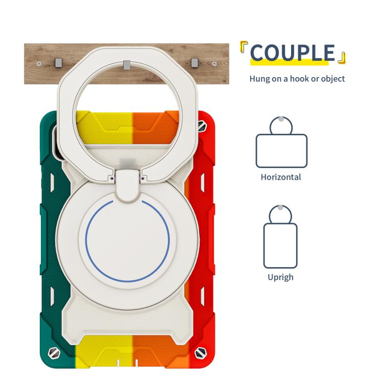 For Honor Pad X9 / X8a Armor Portable Rotating Ring Holder Silicone Tablet Case