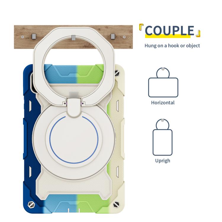 For Honor Pad X9 / X8a Armor Portable Rotating Ring Holder Silicone Tablet Case