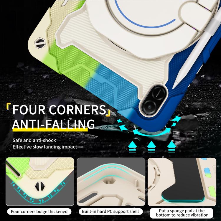 For Honor Pad X9 / X8a Armor Portable Rotating Ring Holder Silicone Tablet Case