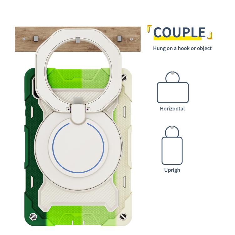For Honor Pad X9 / X8a Armor Portable Rotating Ring Holder Silicone Tablet Case