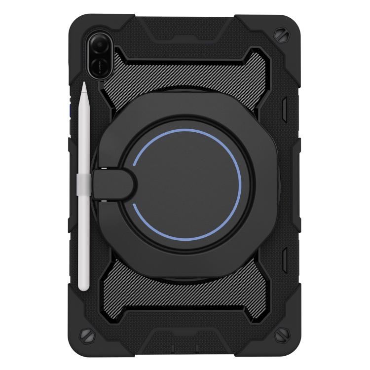 For Honor Pad X9 / X8a Armor Portable Rotating Ring Holder Silicone Tablet Case