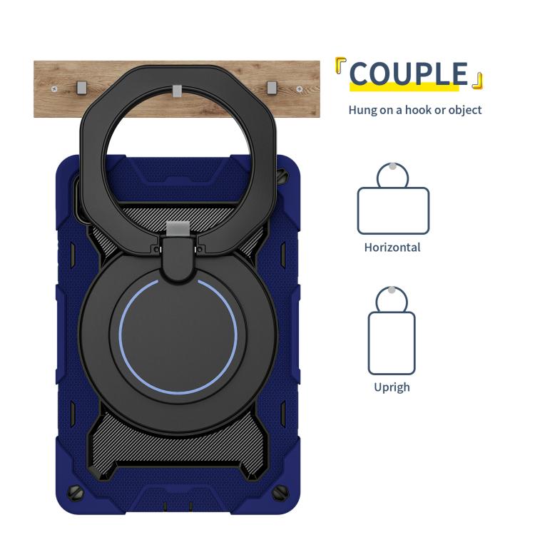 For Honor Pad X9 / X8a Armor Portable Rotating Ring Holder Silicone Tablet Case