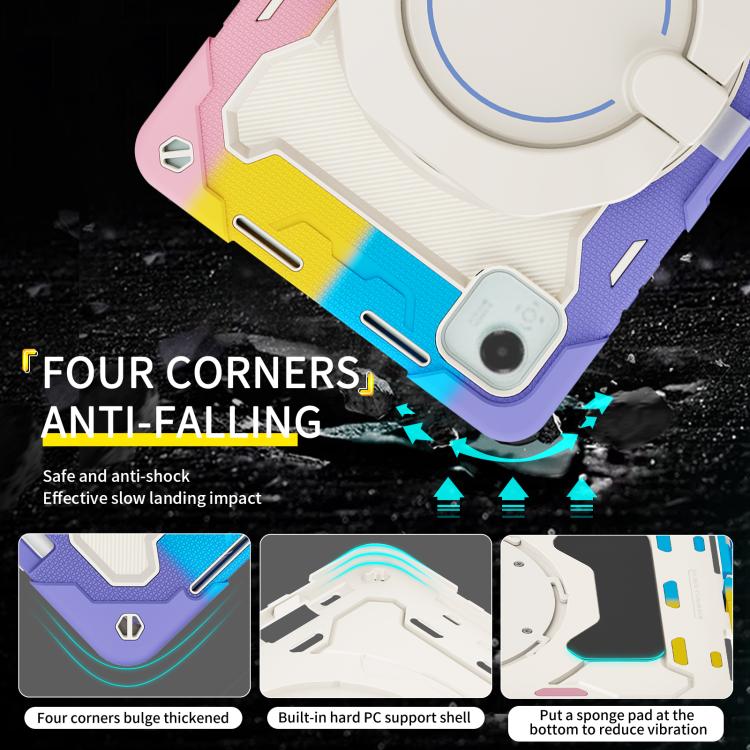 For Honor Pad X9 Pro Armor Portable Rotating Ring Holder Silicone Tablet Case