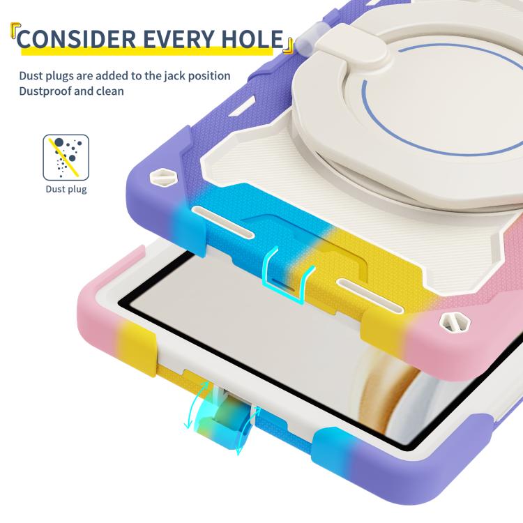 For Honor Pad X9 Pro Armor Portable Rotating Ring Holder Silicone Tablet Case
