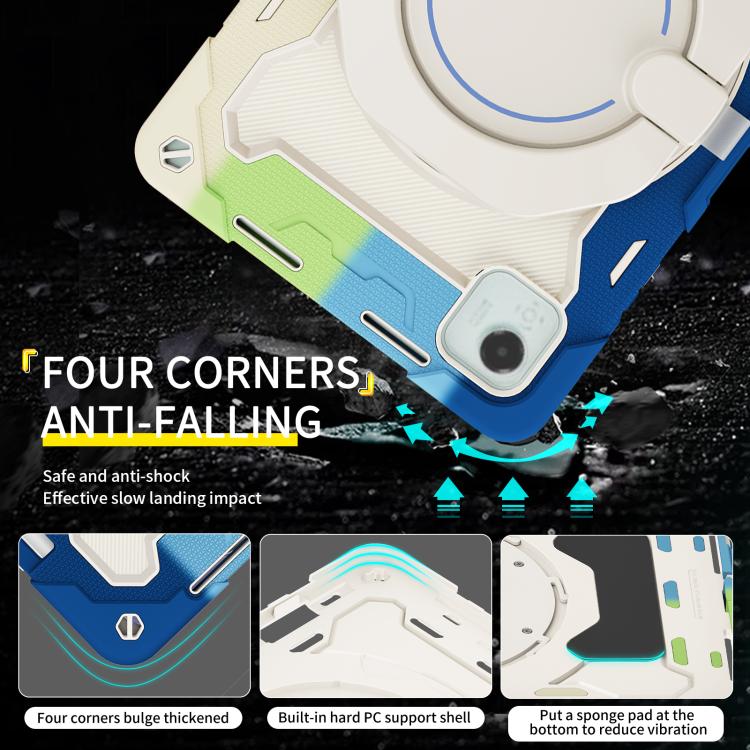 For Honor Pad X9 Pro Armor Portable Rotating Ring Holder Silicone Tablet Case