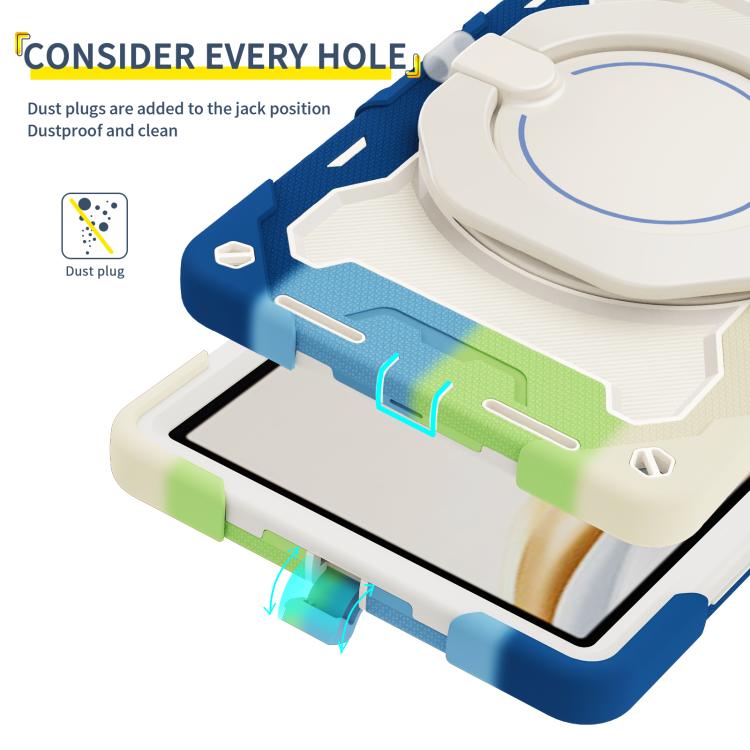 For Honor Pad X9 Pro Armor Portable Rotating Ring Holder Silicone Tablet Case