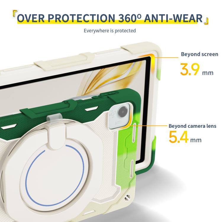 For Honor Pad X9 Pro Armor Portable Rotating Ring Holder Silicone Tablet Case