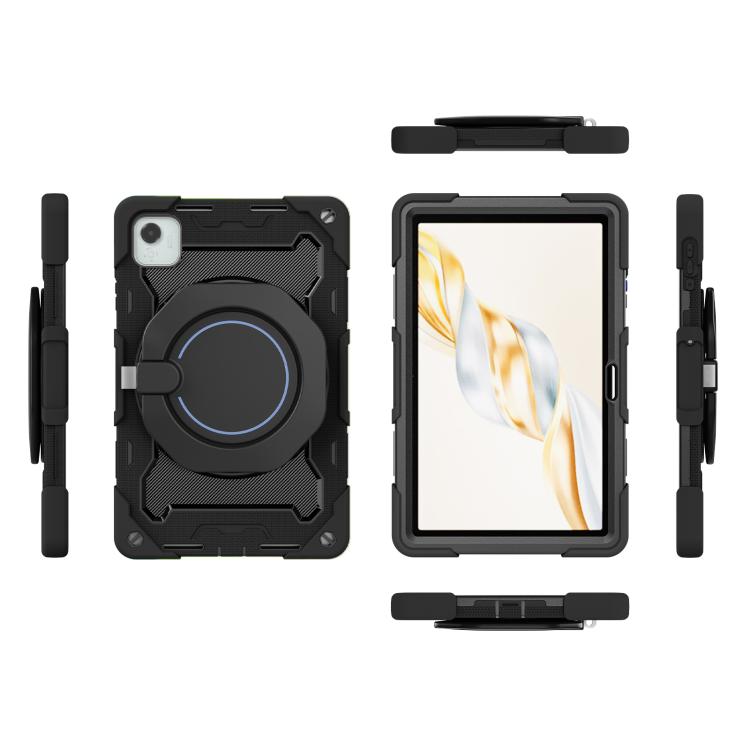 For Honor Pad X9 Pro Armor Portable Rotating Ring Holder Silicone Tablet Case