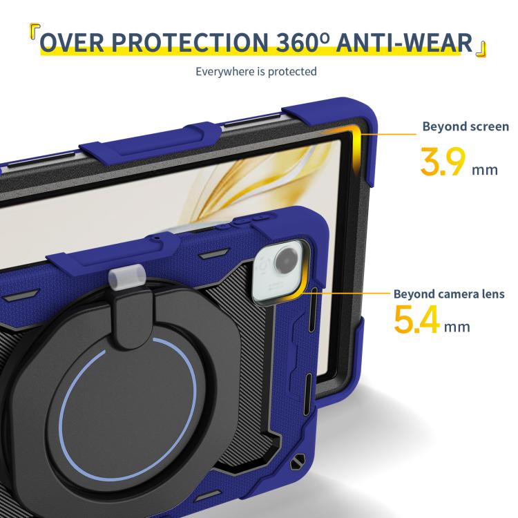 For Honor Pad X9 Pro Armor Portable Rotating Ring Holder Silicone Tablet Case