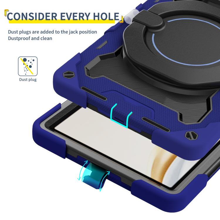 For Honor Pad X9 Pro Armor Portable Rotating Ring Holder Silicone Tablet Case