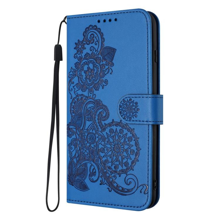 For TCL 30 XL Datura Flower Embossed Flip Leather Phone Case