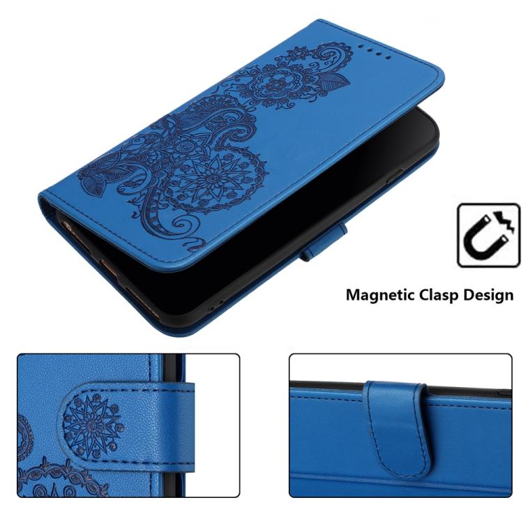 For TCL 30 XL Datura Flower Embossed Flip Leather Phone Case