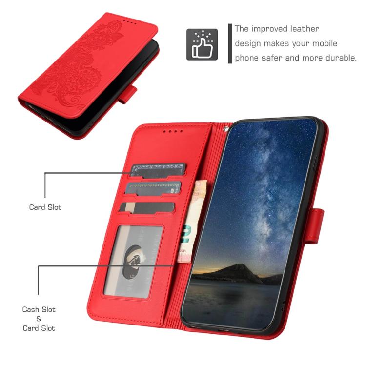 For TCL 30 XL Datura Flower Embossed Flip Leather Phone Case