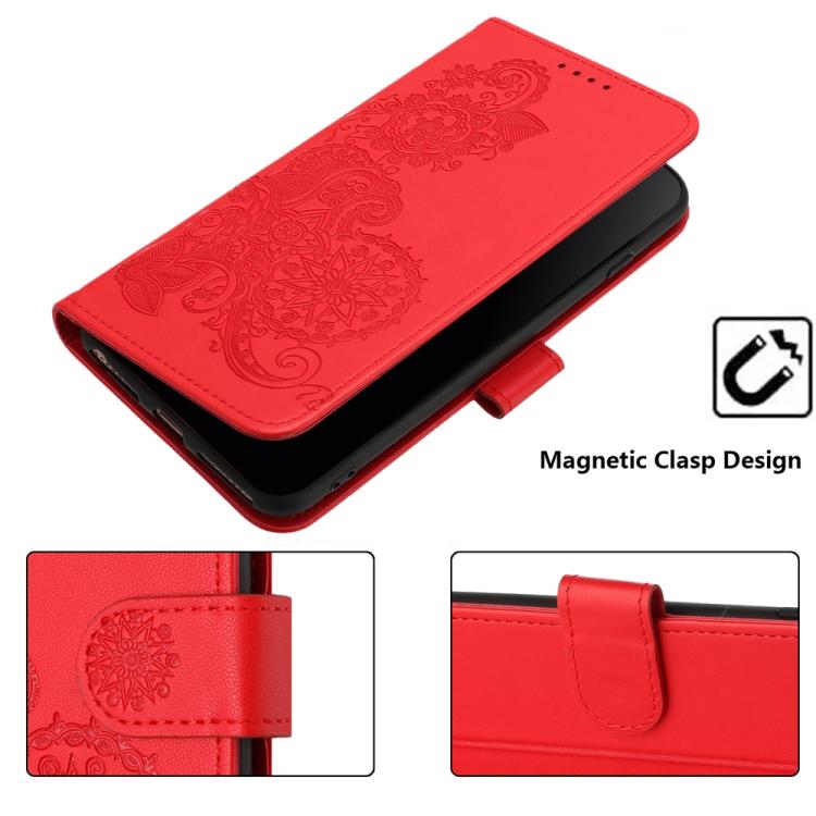 For TCL 30 XL Datura Flower Embossed Flip Leather Phone Case