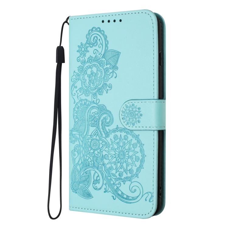 For TCL 30 XL Datura Flower Embossed Flip Leather Phone Case
