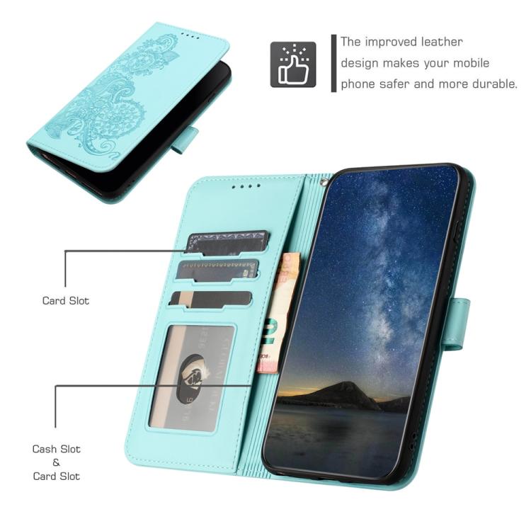 For TCL 30 XL Datura Flower Embossed Flip Leather Phone Case